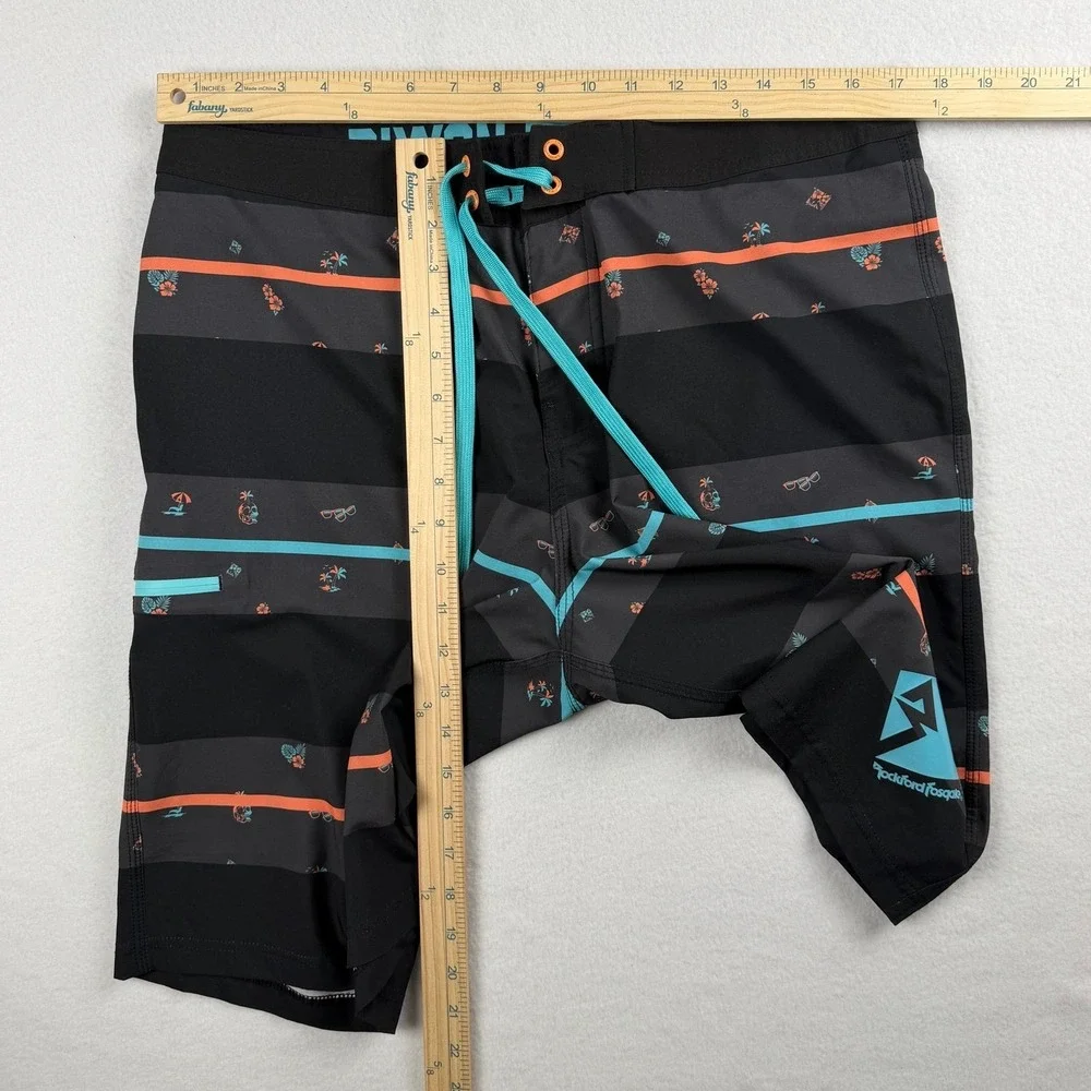 Rockford‎ x Dixxon Men's Unlined Boardshorts Black Sz 34